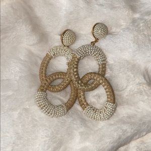 Baublebar Tan and Pearl Earrings